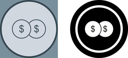 Unique Coins Icon Design vector