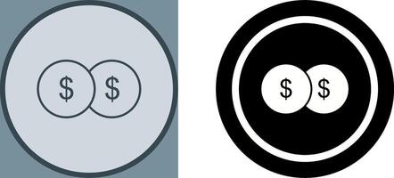 Unique Coins Icon Design vector