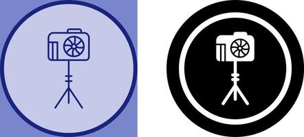 Unique Camera Stand Icon Design vector