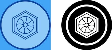 Unique Hexagonal Diaphram Icon Design vector