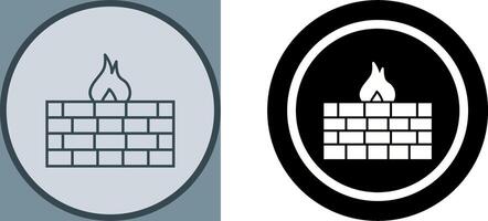 Unique Firewall Icon Design vector