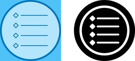 Unique Bulleted list Icon Design vector