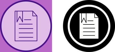 Unique Bookmarked Document Icon Design vector