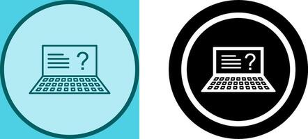 Unique Online Exam Icon Design vector