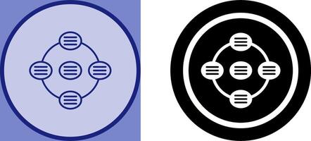 Unique Strategy Connsultation Icon Design vector