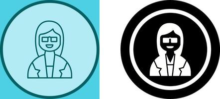 Unique Female Professor Icon Design vector