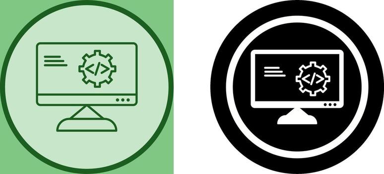 Unique Code Optimization Icon Design vector