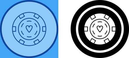 Unique Poker Chips Icon Design vector
