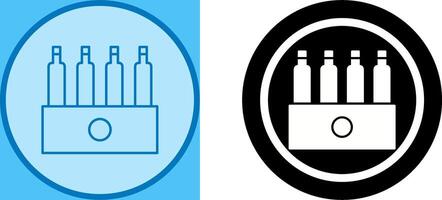 Unique Pack of Beers Icon Design vector