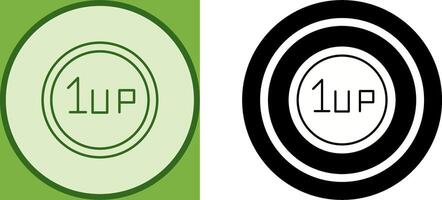 Unique 1UP Icon Design vector