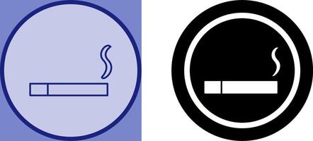 Unique Lit Cigarette Icon Design vector