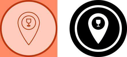 Unique Bar Location Icon Design vector