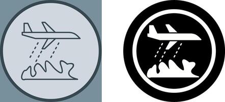 Unique Firefighter Plane Icon Design vector