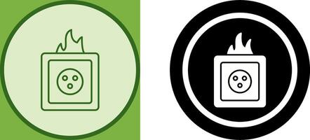 Unique Fire in Socket Icon Design vector