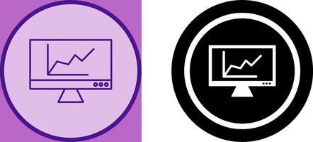 Online Graph Icon Design vector