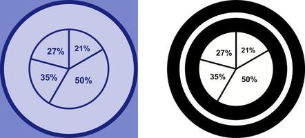 Pie Chart Icon Design vector