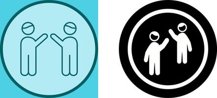 Waing to people Icon Design vector