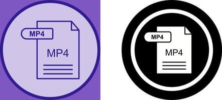MP4 Icon Design vector