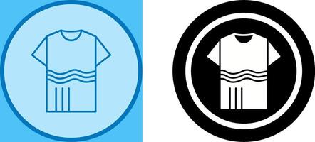 T Shirt with lines Icon Design vector