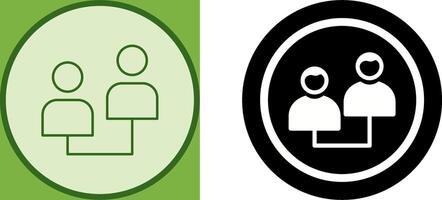 Connected Profiles Icon Design vector