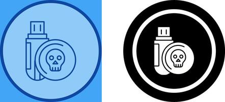 Infected Usb Drive Icon Design vector
