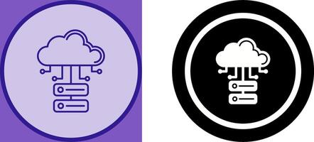 Cloud Database Icon Design vector
