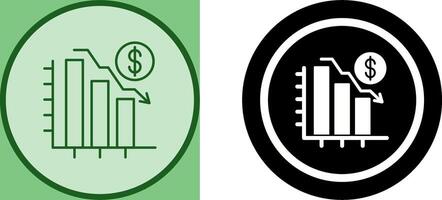 Chart Down Icon Design vector