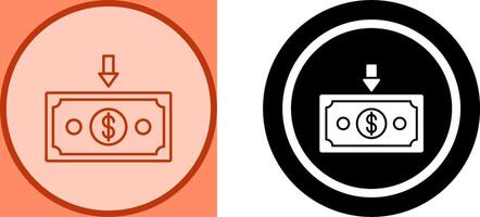 Money Down Icon Design vector
