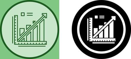 Line Graph Icon Design vector