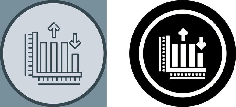 Bar Graph Icon Design vector