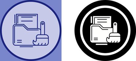 Data Cleaning Icon Design vector