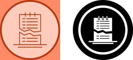 Corrupted List Icon Design vector