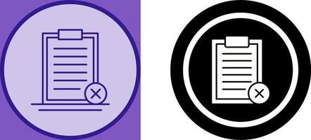 Rejected Icon Design vector
