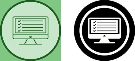 Online Checklist Icon Design vector
