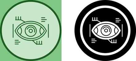 Eye Recongnition Icon Design vector