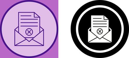 Rejection Of A Letter Icon Design vector