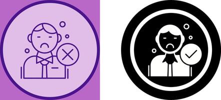 Rejected Icon Design vector