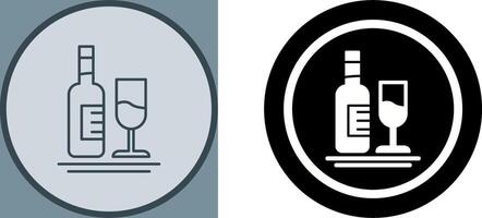 White Wine Icon Design vector