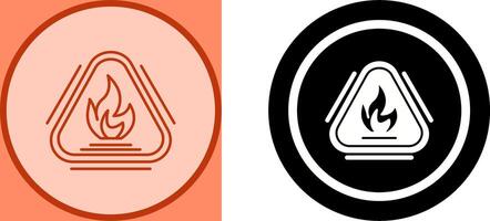 Caution Fire Icon Design vector