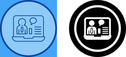 Online Job Interview Icon Design vector
