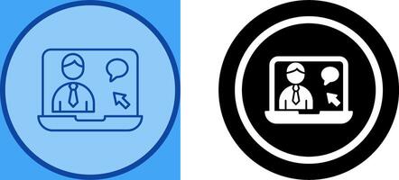 Online Interview Icon Design vector