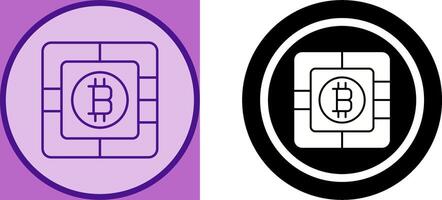 Bitcoin Chip Icon Design vector