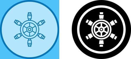 Ship Wheel Icon Design vector