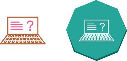 Unique Online Exam Icon Design vector