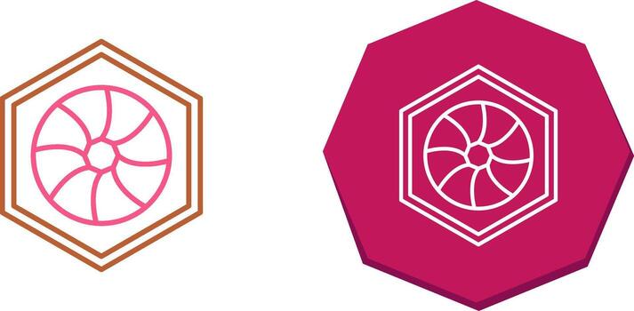 Unique Hexagonal Diaphram Icon Design vector