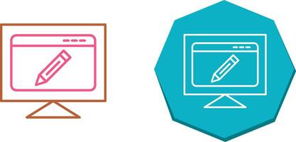Edit Webpage Icon Design vector