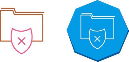 Vulnerable Folder Icon Design vector
