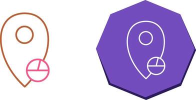 Location Statistics Icon Design vector