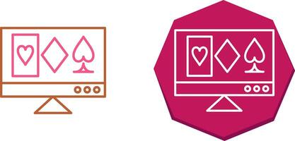 Online Gambling Icon Design vector