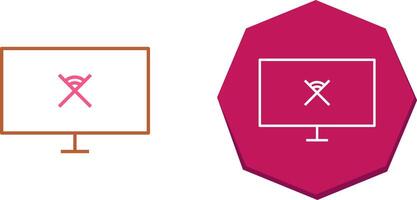 Unique Disconnected Network Icon Design vector